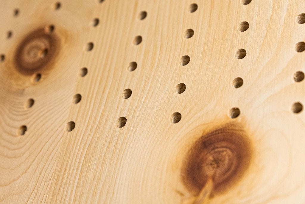 parete in legno sostenibile